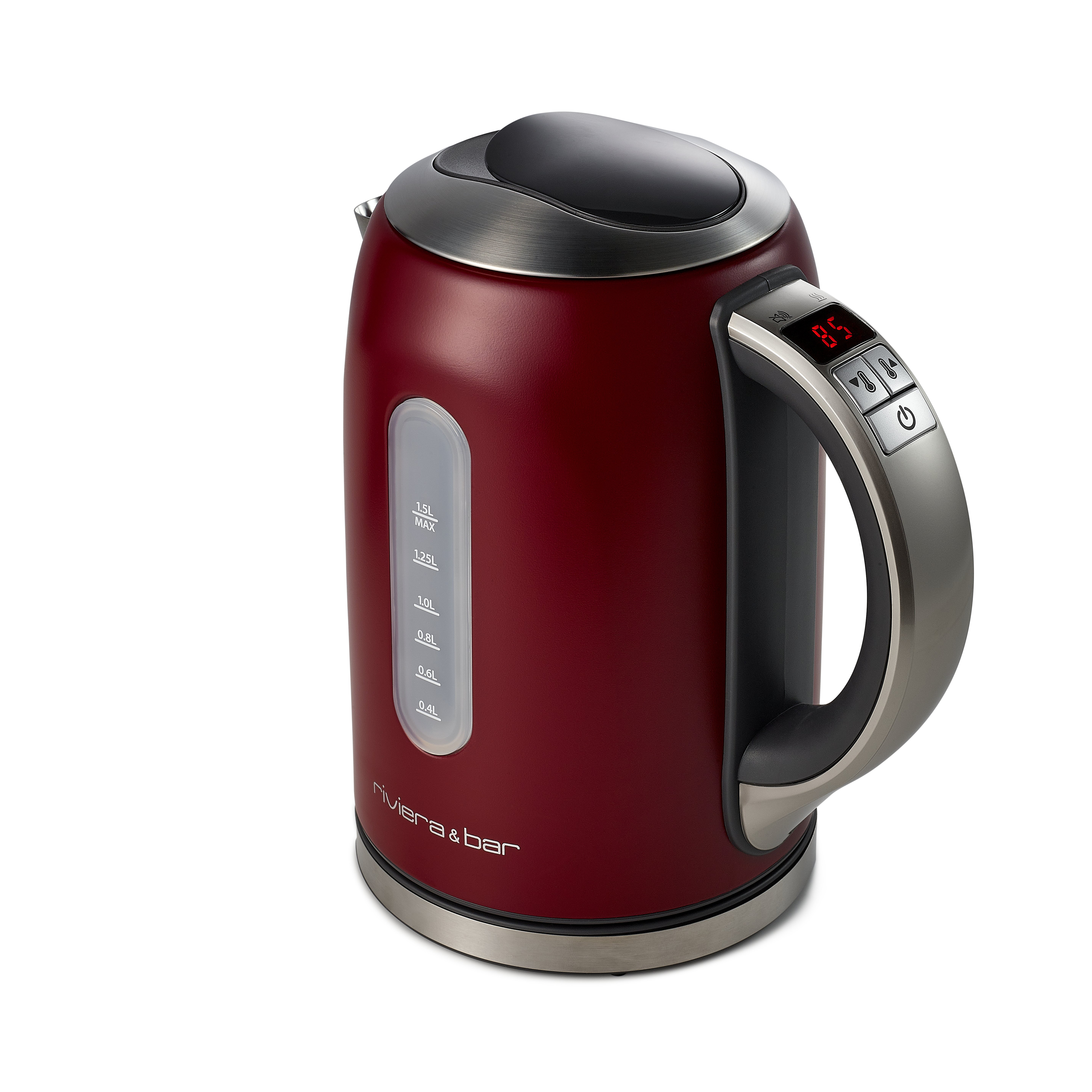 Riviera & Bar Mila BBT577 fierbator 1,5L rosu intens cu termostat