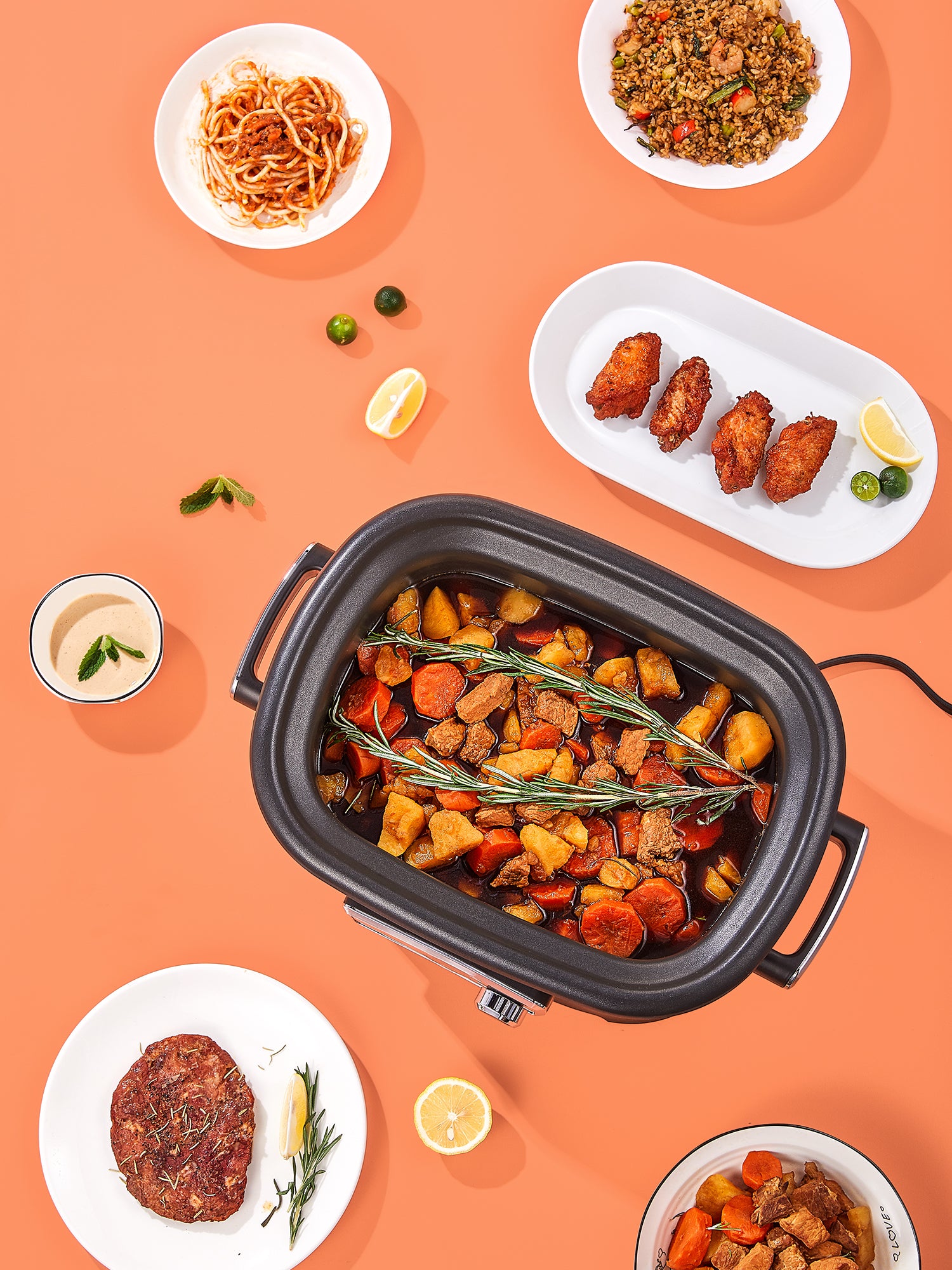 Aicook 6.5QT oala electrica slow cooker 10 in 1