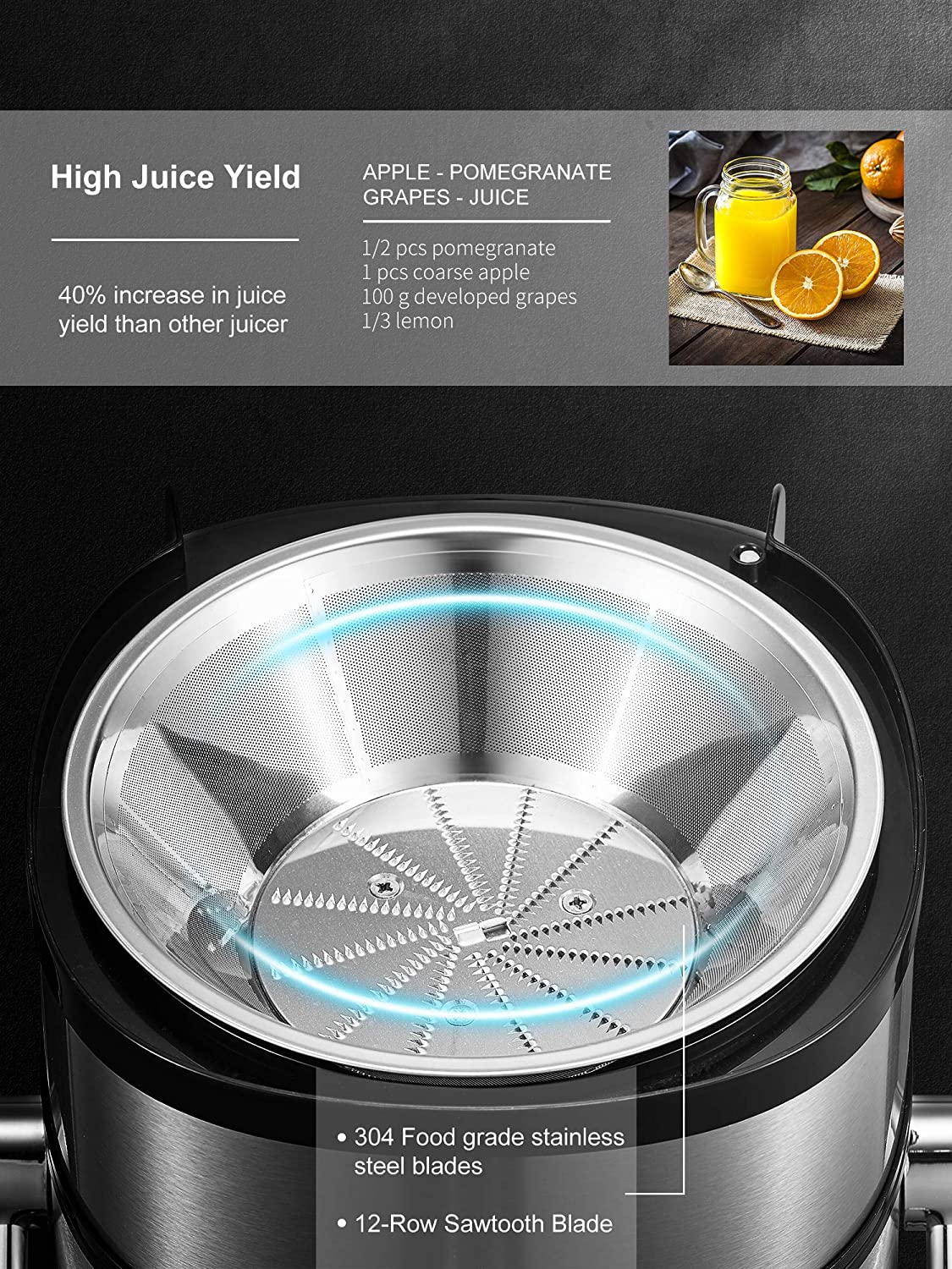 Aicook storcator fructe centrifugal 5 viteze 800W