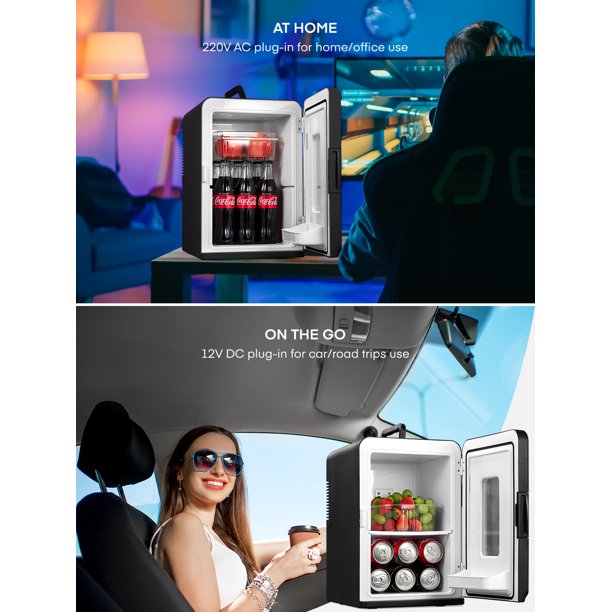 Kealive minifrigider 15L negru racire si incalzire 21 doze