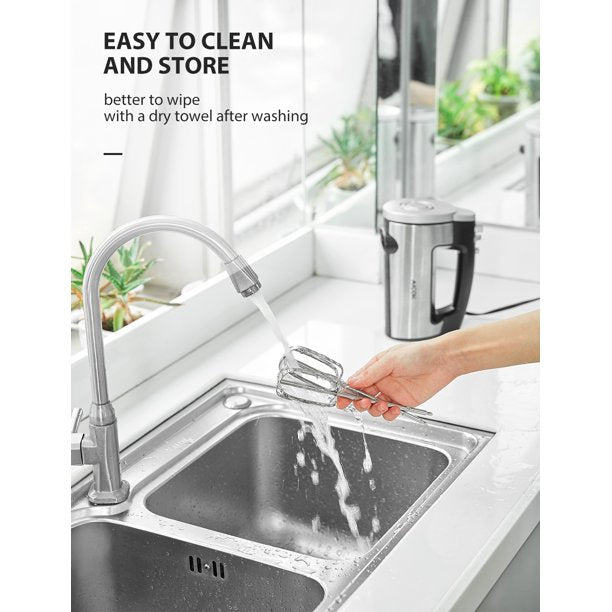 Aicok mixer de mana 300W argintiu 6 viteze turbo