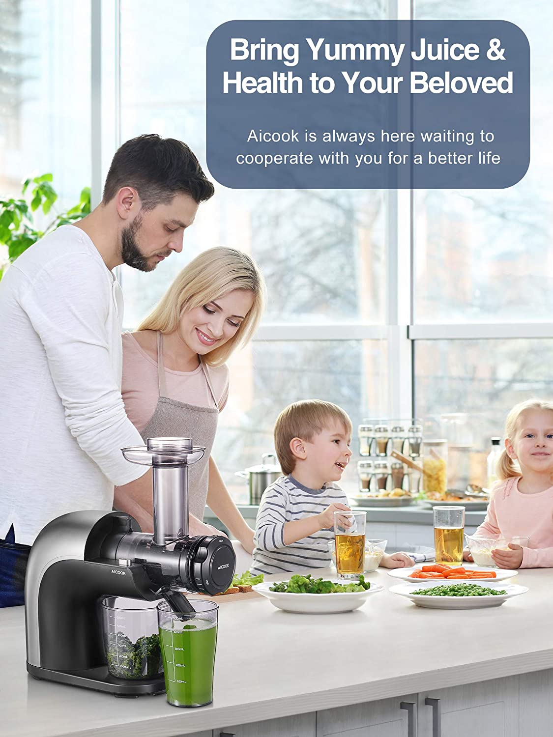 Aicook storcator presare la rece compact fara sita