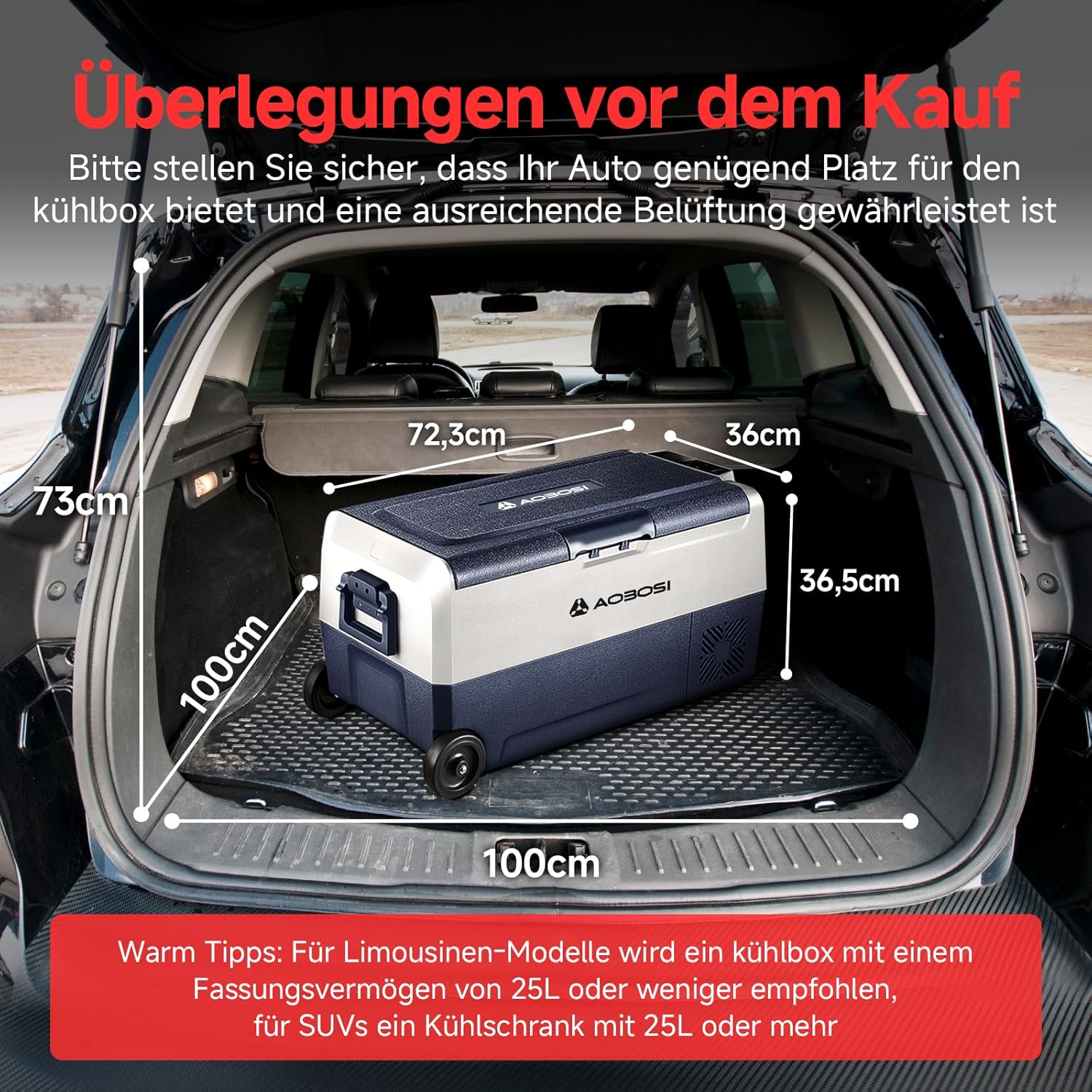 Aobosi T36 lada frigorifica 36L dual zone cu roti