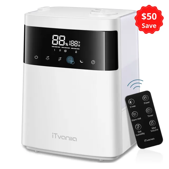Aicook Umidificator 5.5L cald-rece top fill alb