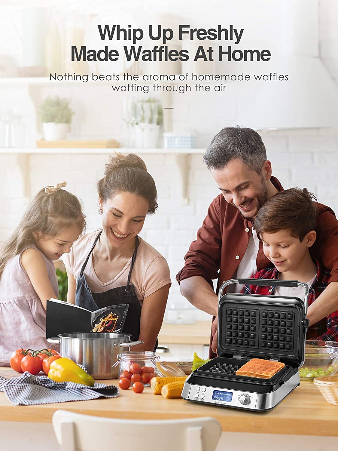 Aicook Smart Pro aparat vafe argintiu 7 trepte