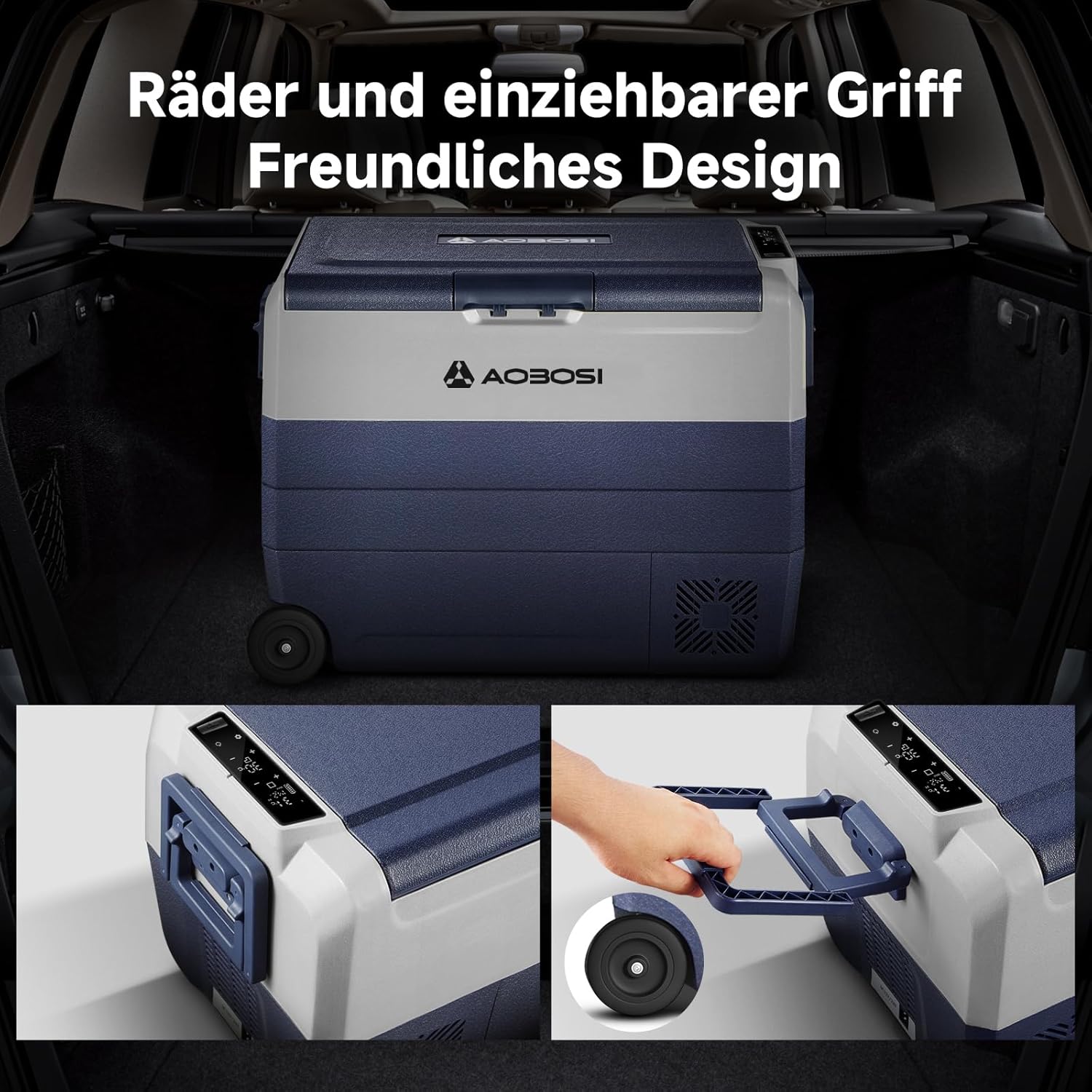 Aobosi T60 frigider auto 60L cu două zone