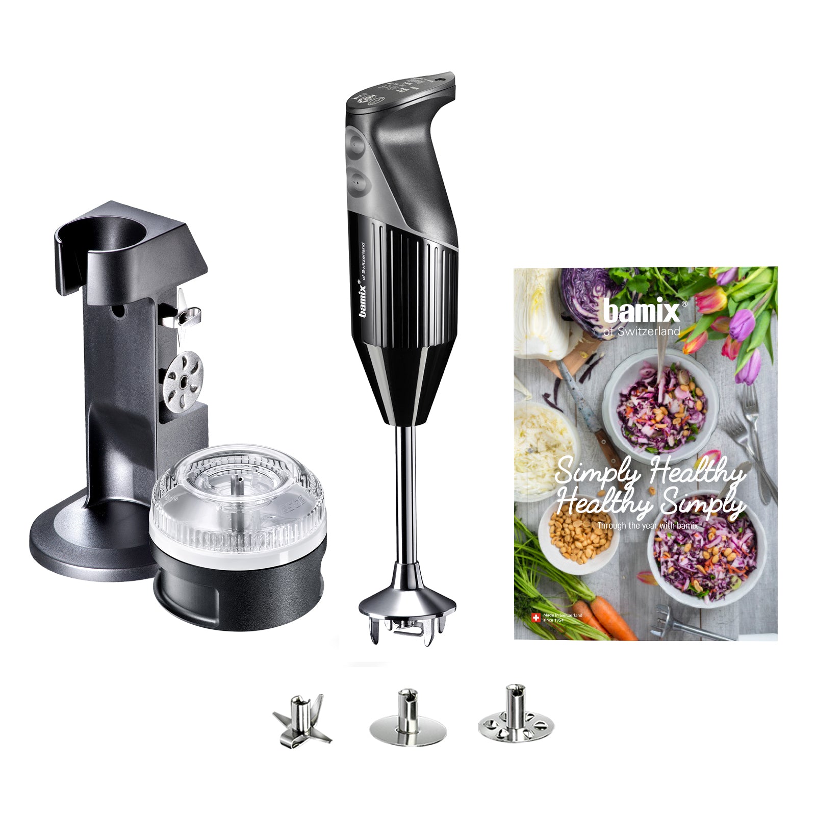 Bamix Simply Healthy blender vertical 200W alb inox