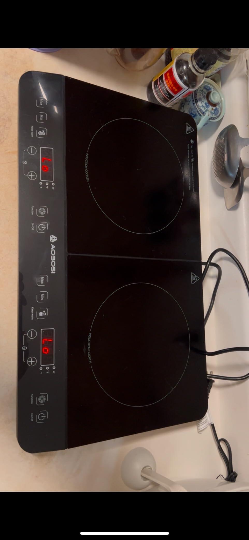 Aobosi plita cu inductie dubla electrica 1800W+1600W cu timer