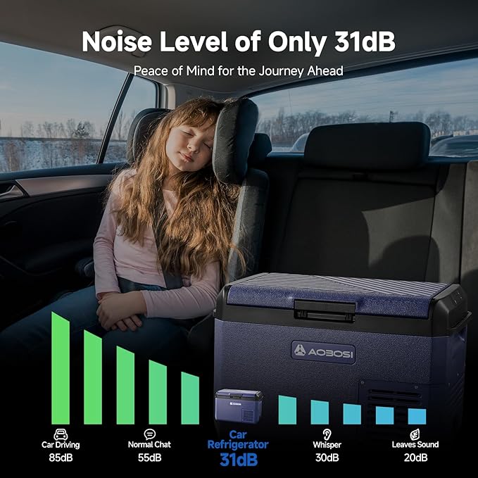 Aobosi 25L lada frigorifica auto dual zone IPX4