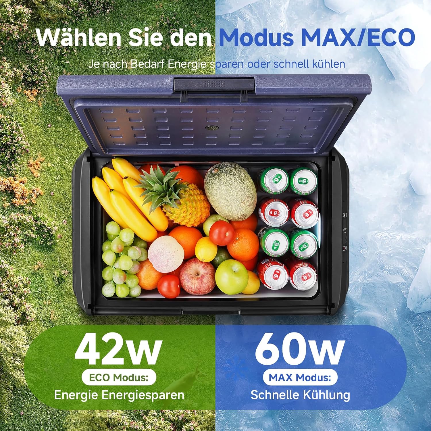 Aobosi lada frigorifica camping 60L IPX4 cu congelare