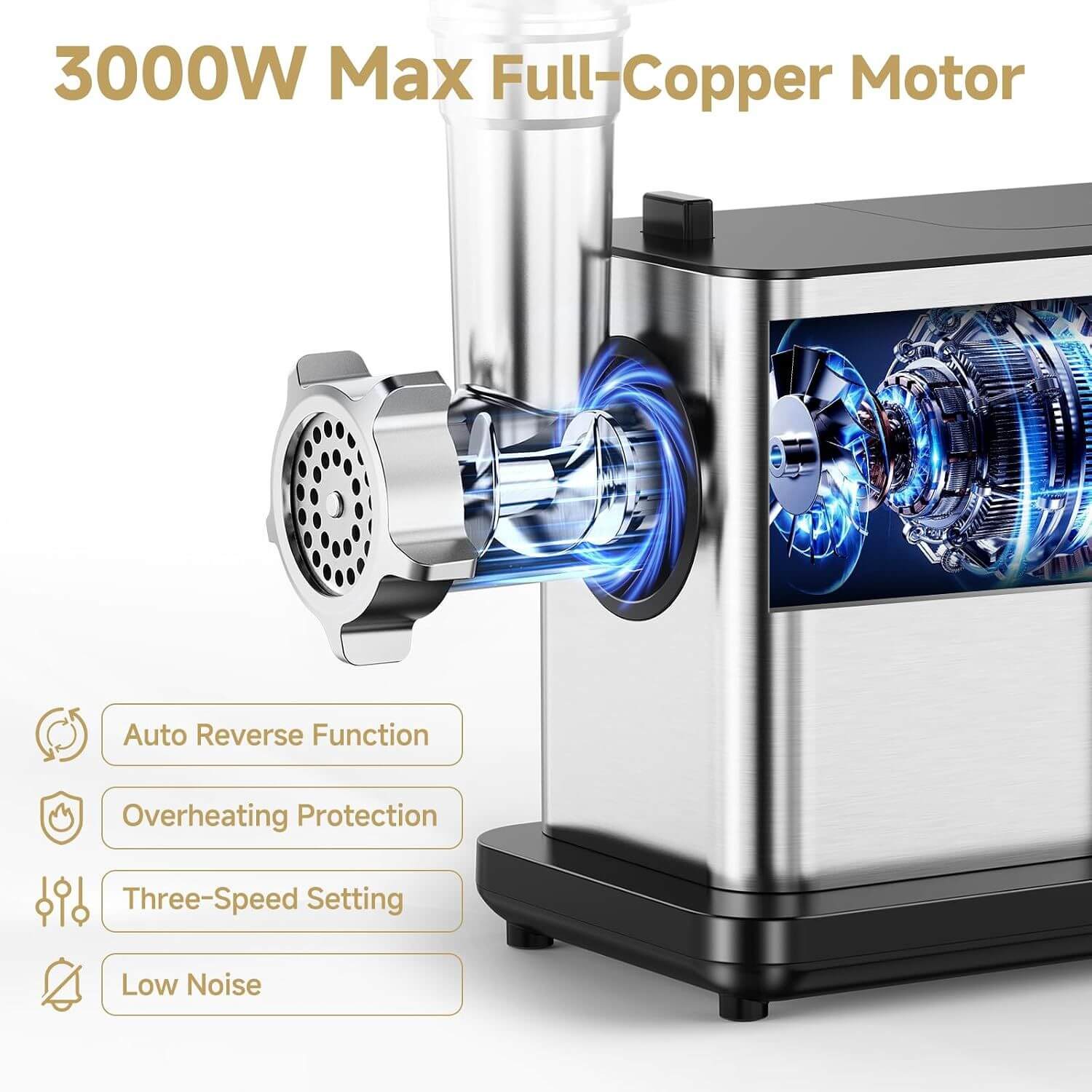 Aobosi mașină tocat carne 3000W cu touch screen