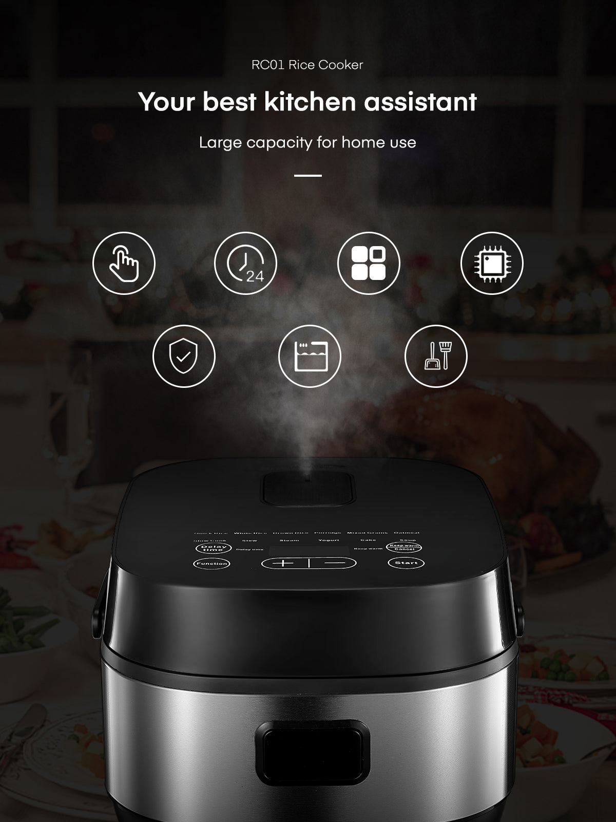 Aicook multicooker orez 5L 10 programe digital 10 cani