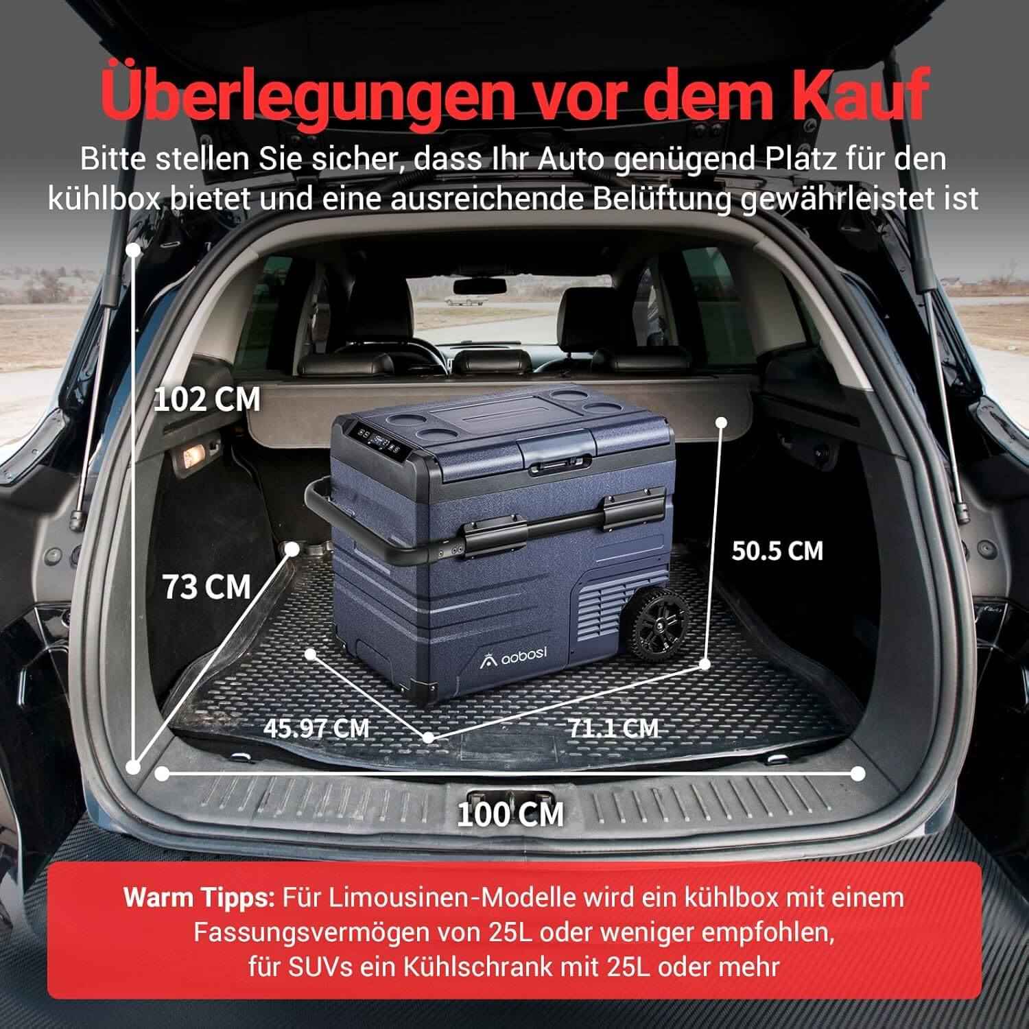 Aobosi TWW45 lada frigorifica auto 45L albastra