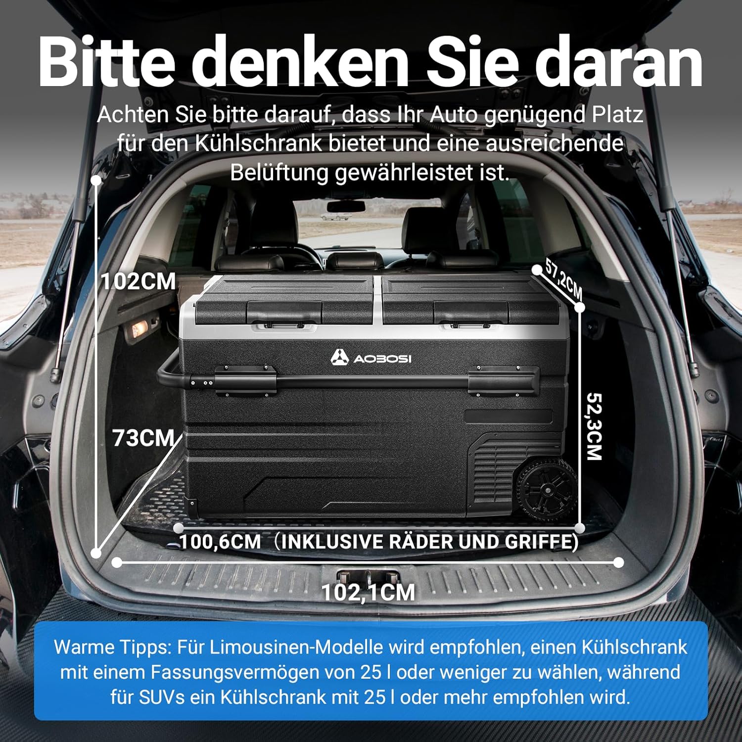 Aobosi TWW115 lada frigorifica auto 115L cu doua zone