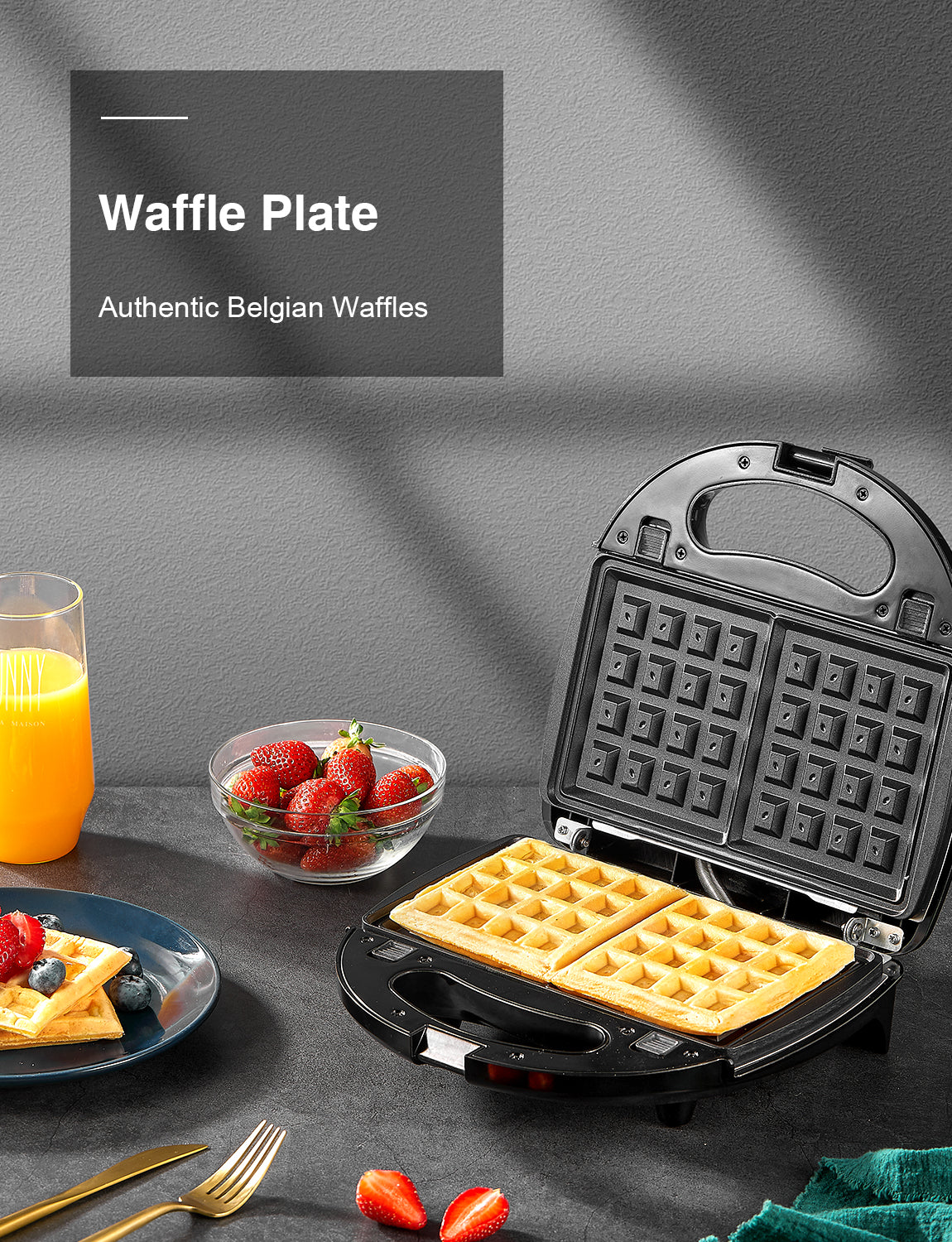Aicok Aparat sandwich 3 in 1 vafe grill 750W