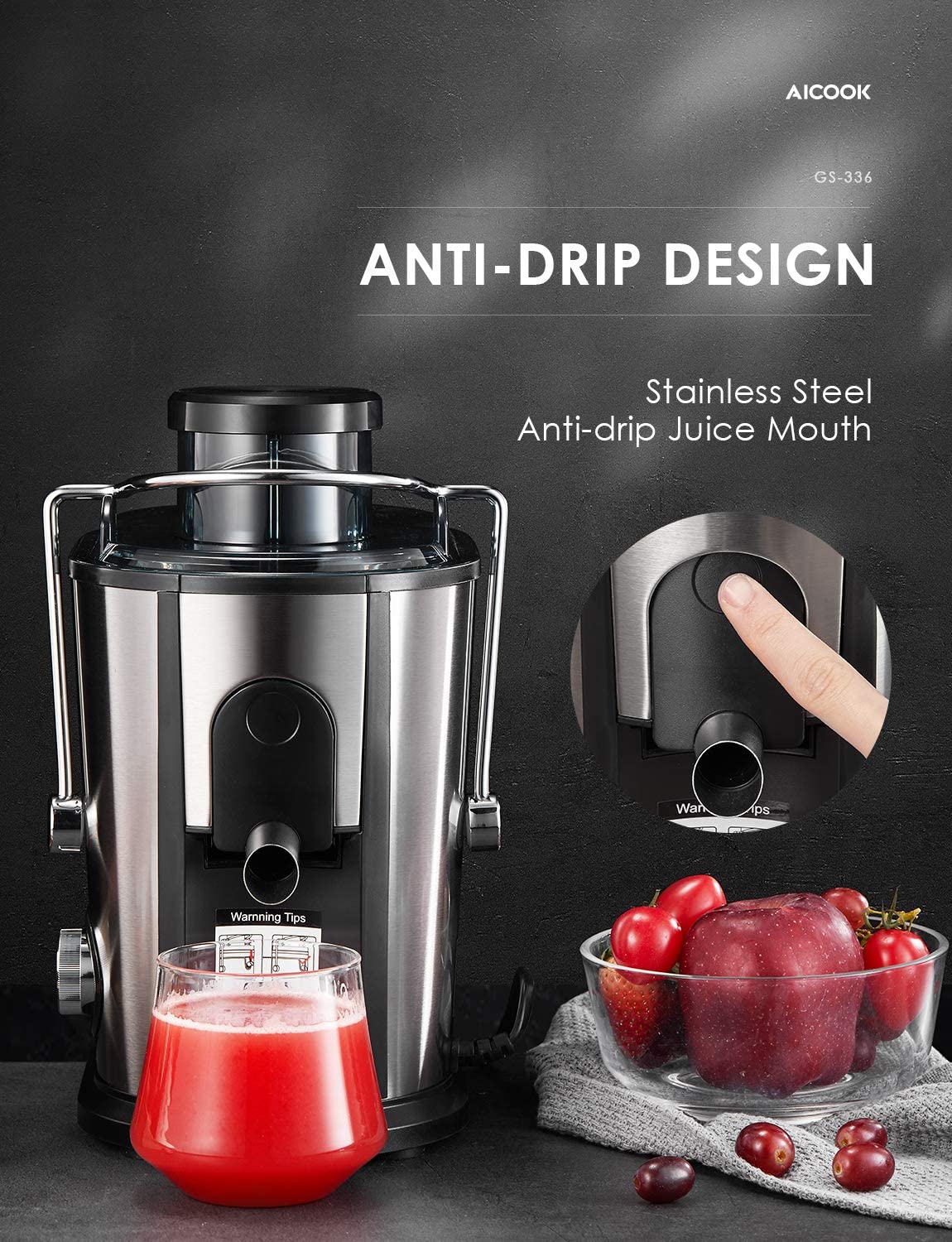 Aicook storcator fructe legume centrifugal 2 viteze