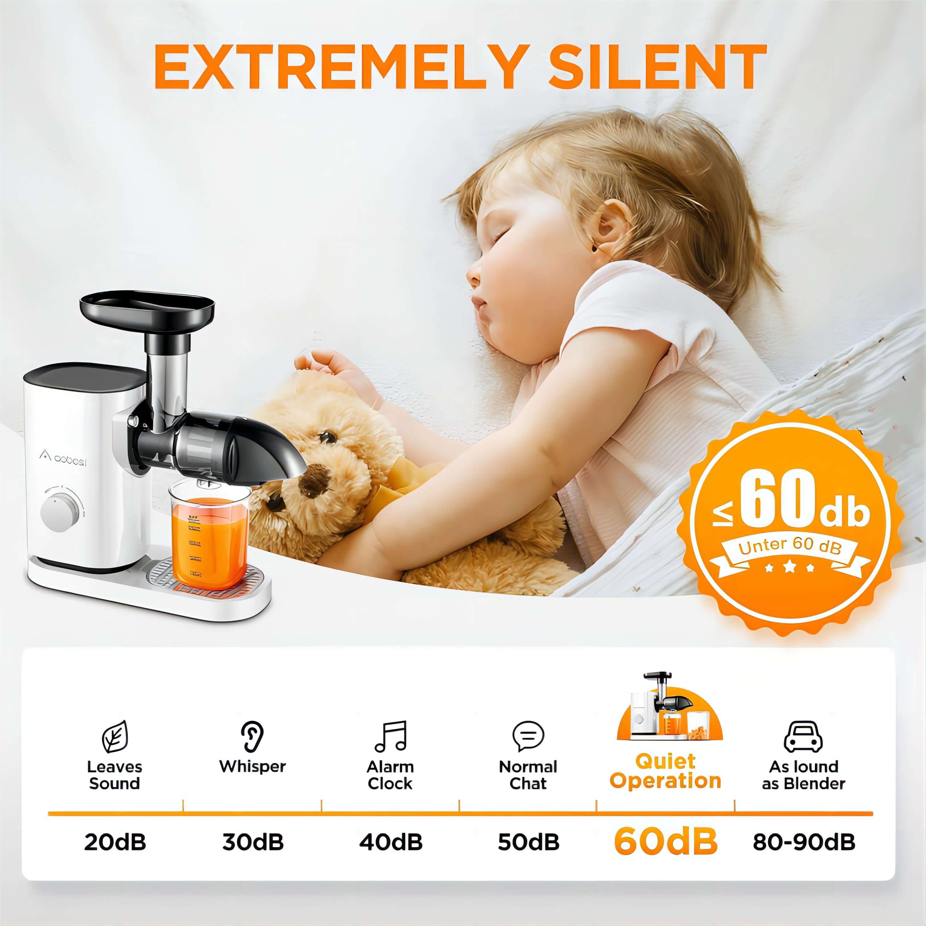 Aobosi Storctor slow alb 80 RPM fără sită