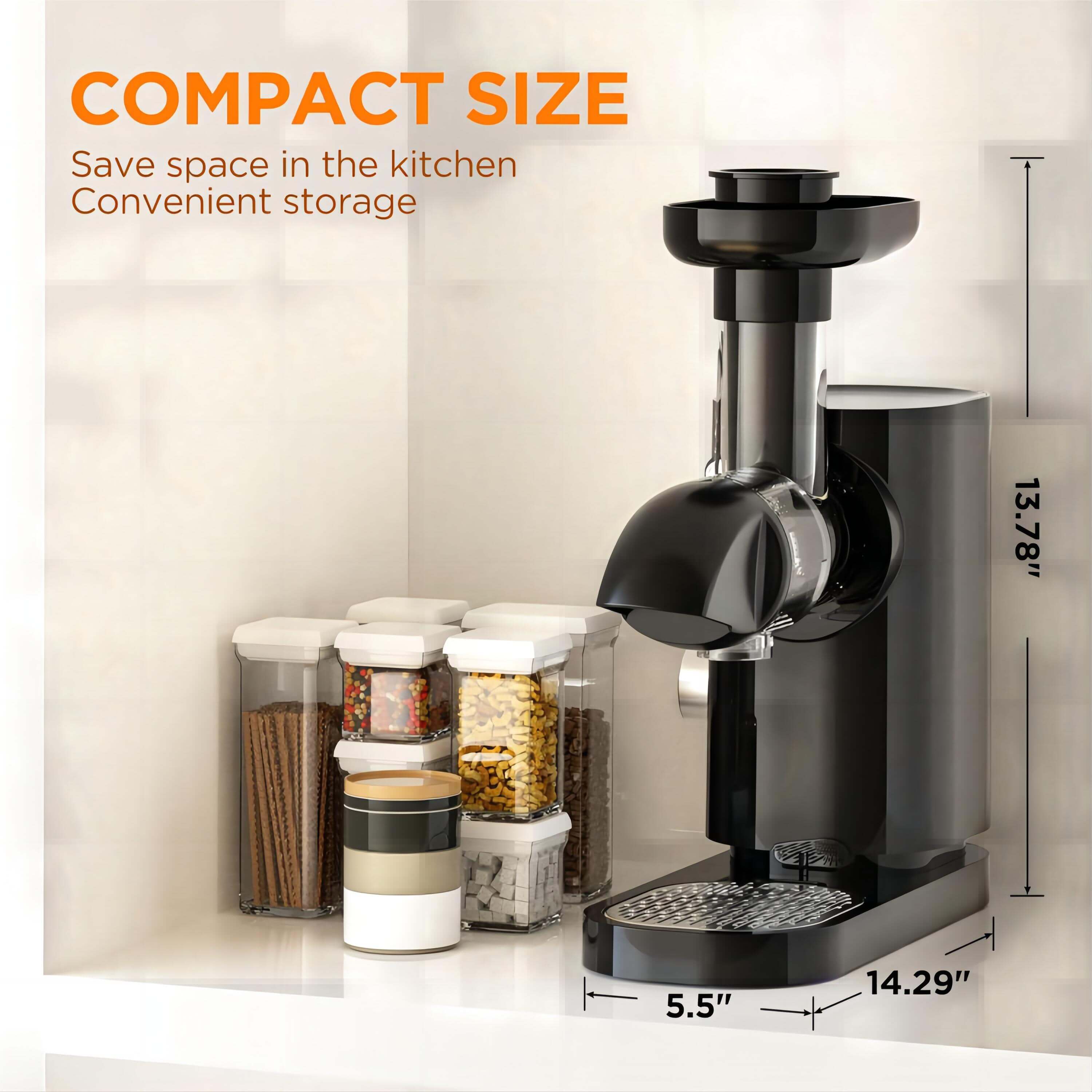 Aobosi storcator slow presare la rece 80RPM negru