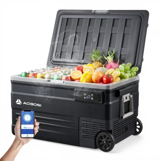 Aobosi 75L lada frigorifica auto compresor WiFi -20°C