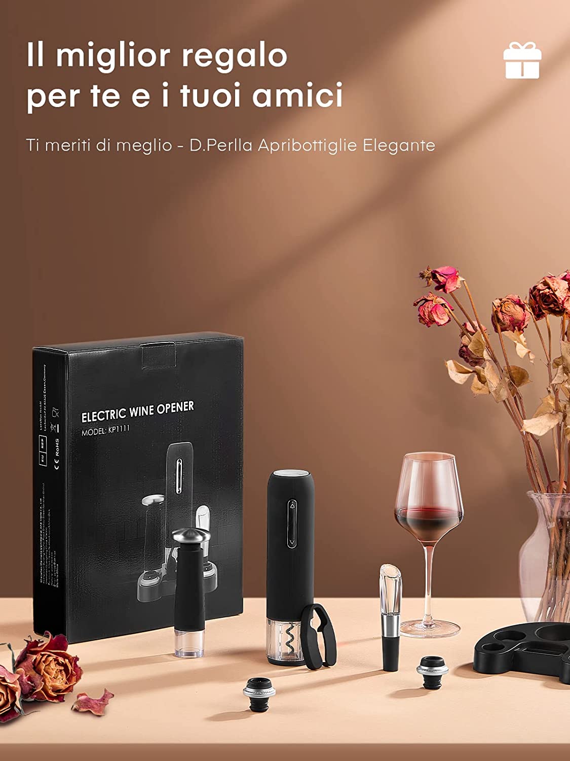 Aicook tirbuson electric 6 in 1 negru reincarcabil