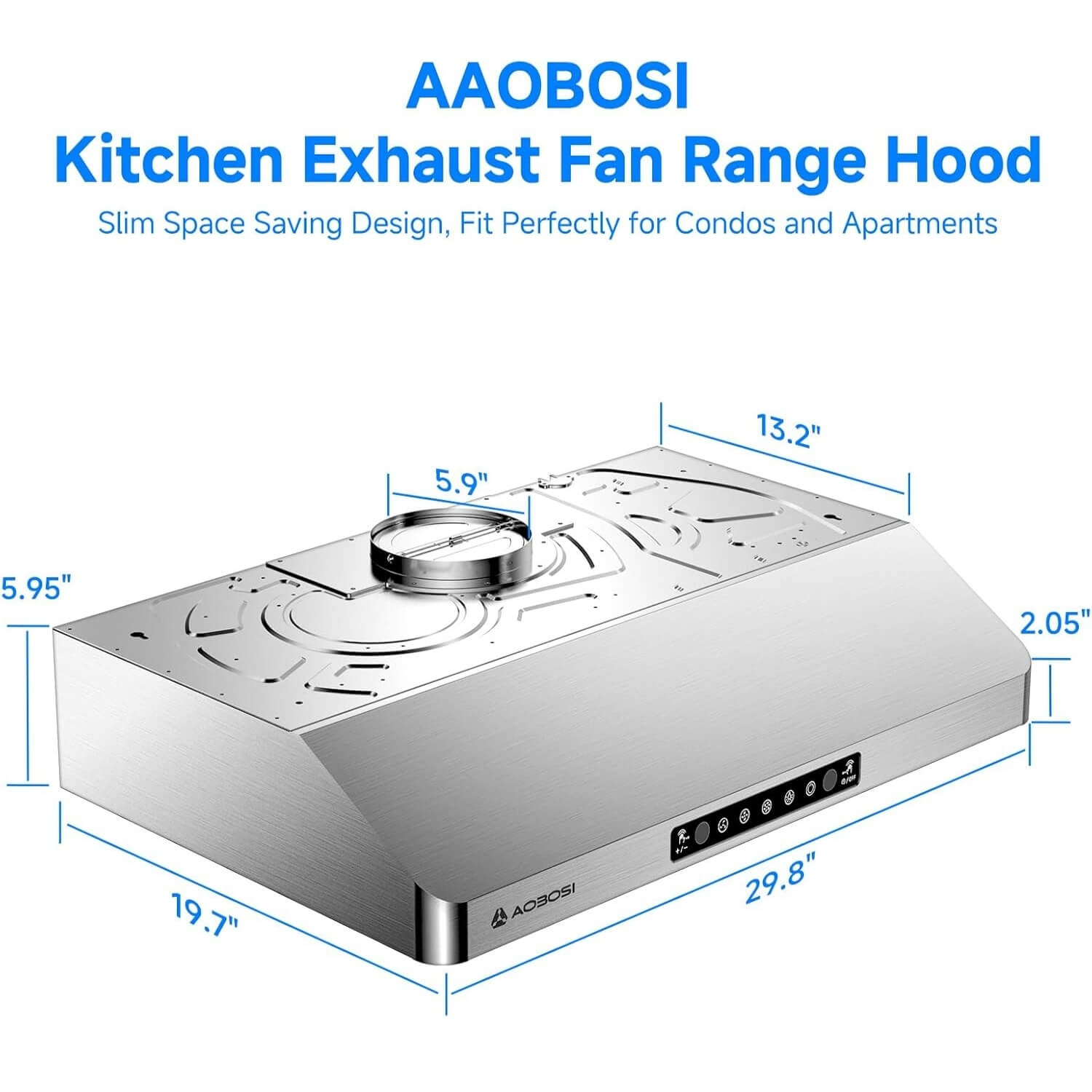 Aobosi Hotă Bucătărie 76 cm cu Control Gesturi LED