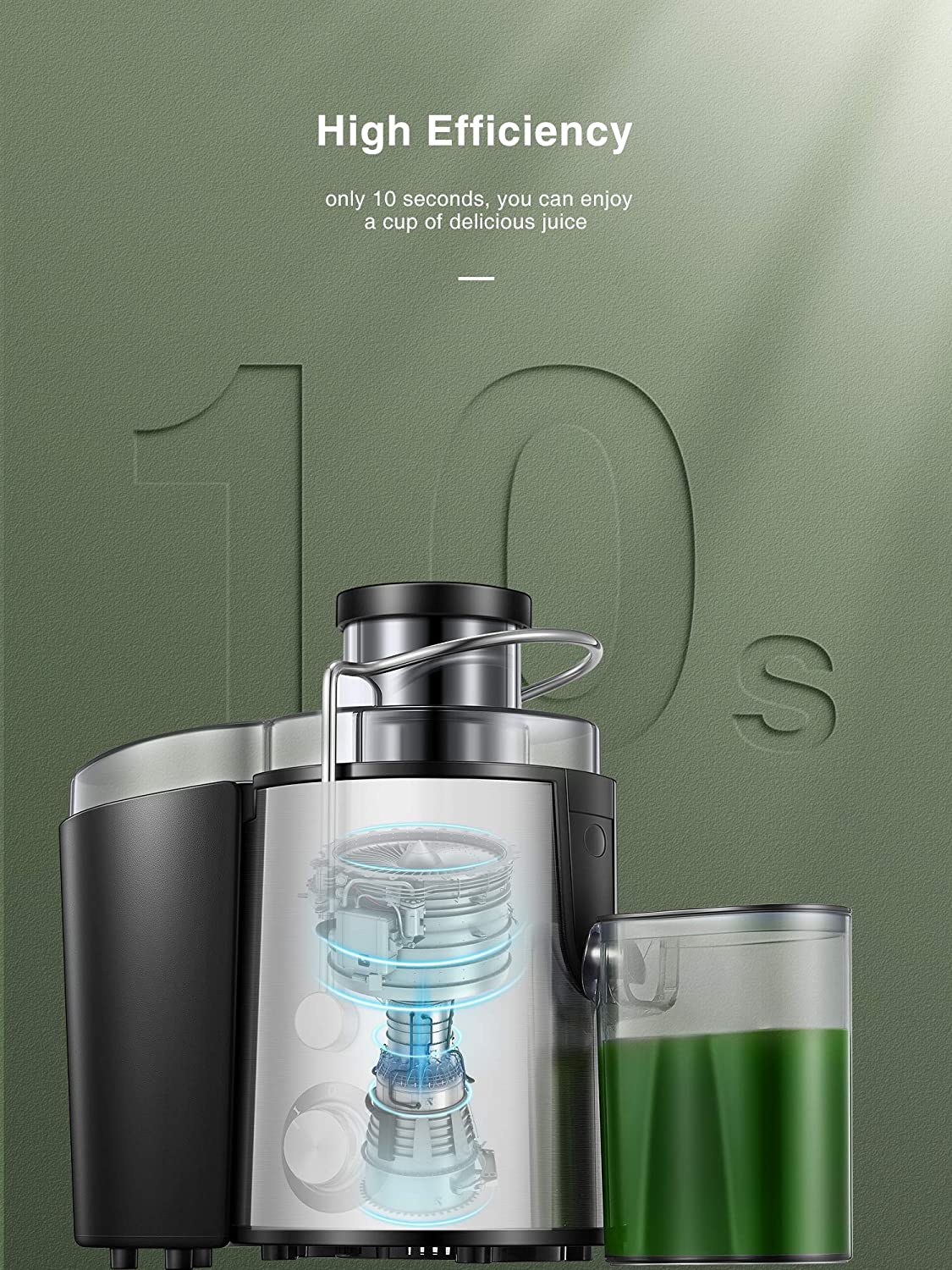 Aicook Juicer storcator centrifugal 2 viteze anti-picurare