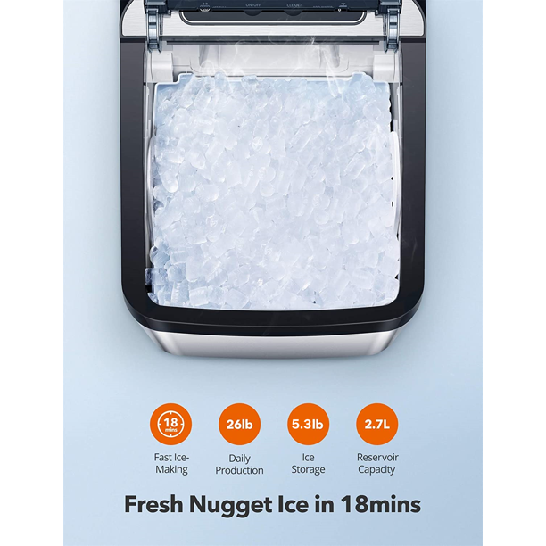 Aicook aparat gheata nugget 12kg/zi self-cleaning