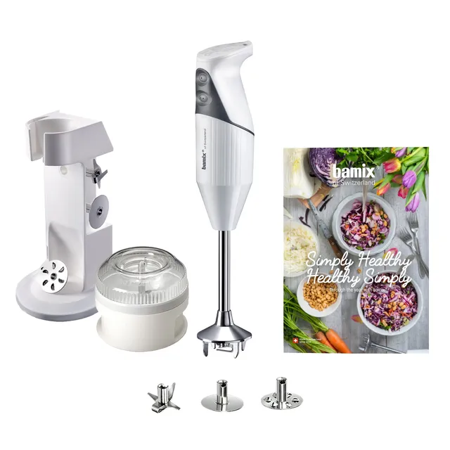 Bamix Simply Healthy blender vertical 200W alb inox