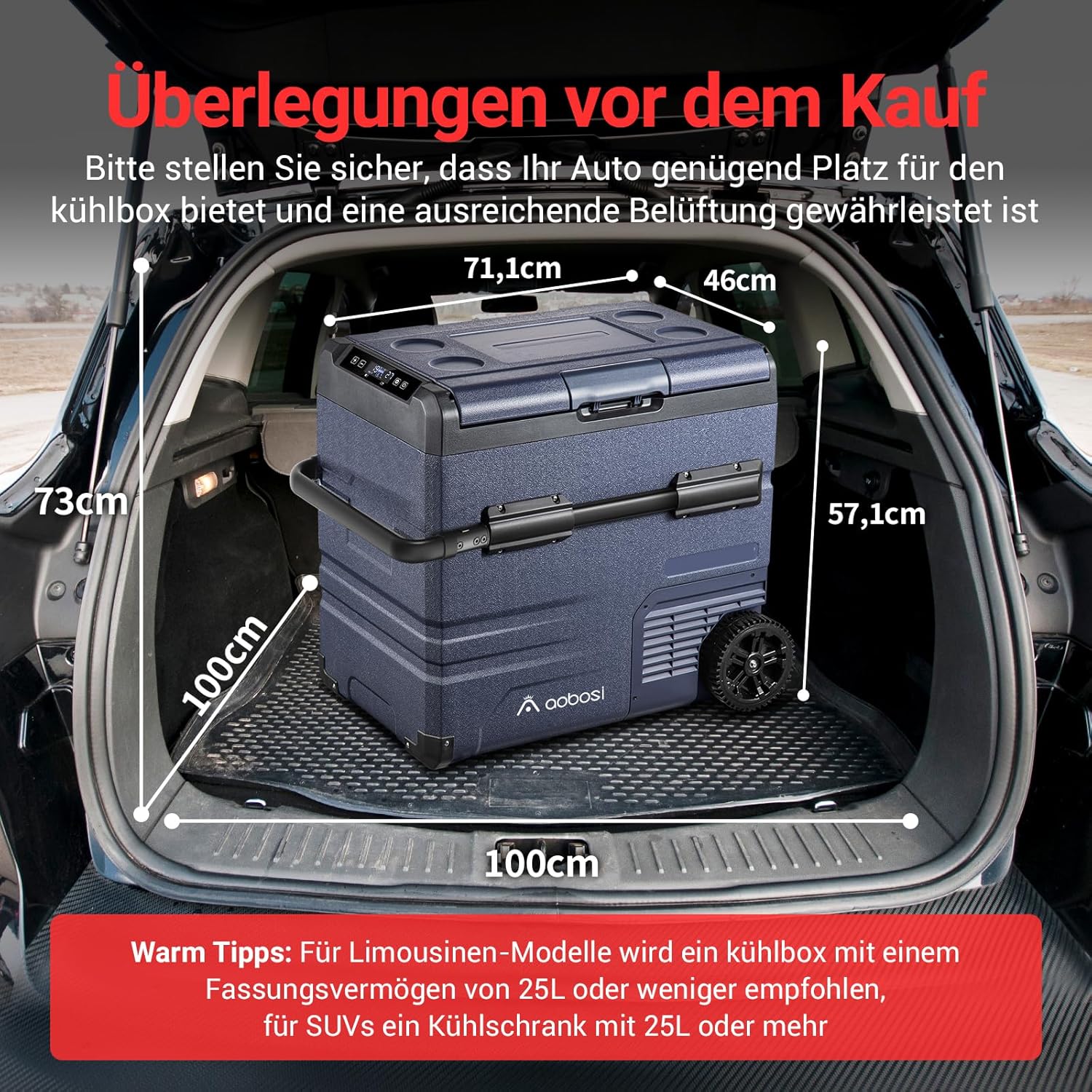 Aobosi TWW55 frigider auto 55L cu doua zone