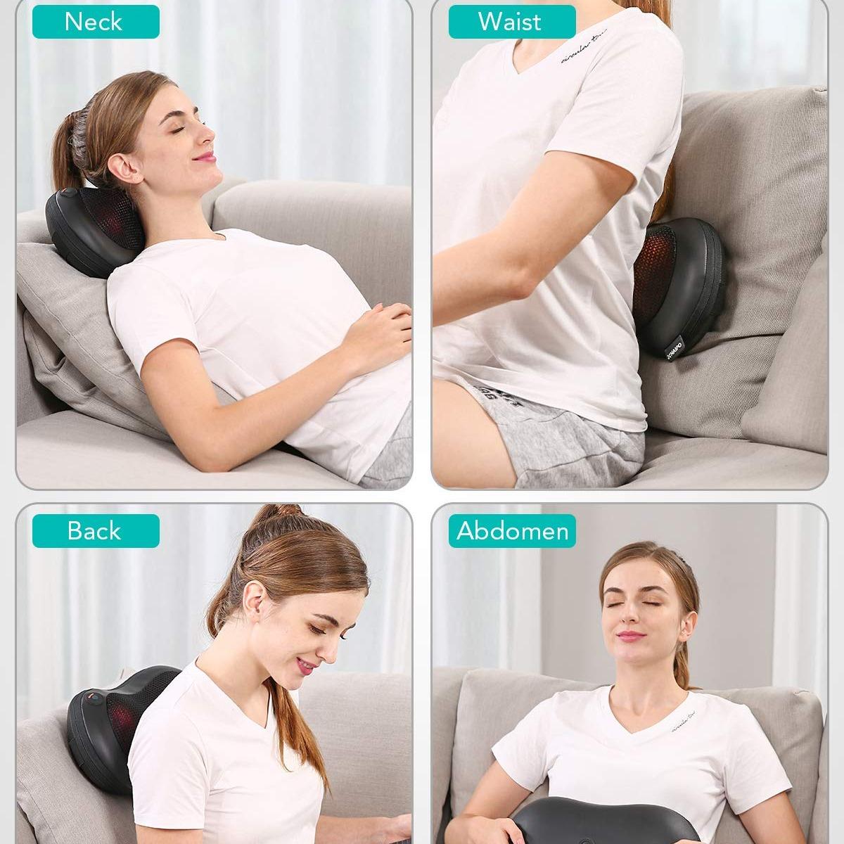Aicook pernă masaj cervical cu încălzire shiatsu