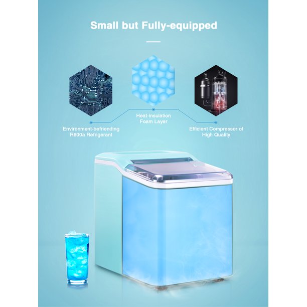 Aicook aparat gheață 2L portabil 12kg/zi afișaj LED
