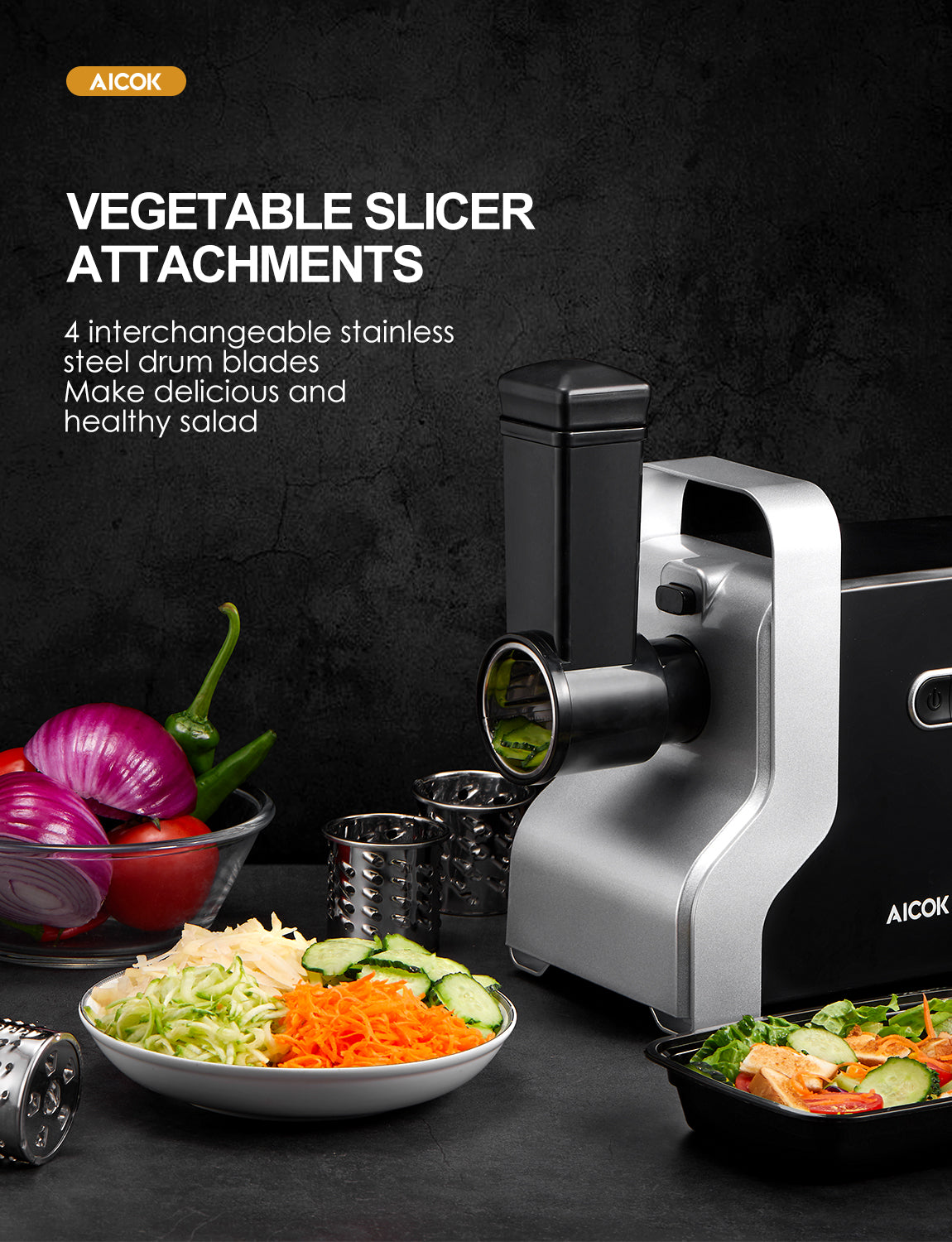 Aicok mașină tocat carne electrică 2500W 5in1