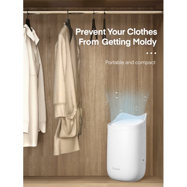 iTvanila Mini dezumidificator electric 600 ml alb