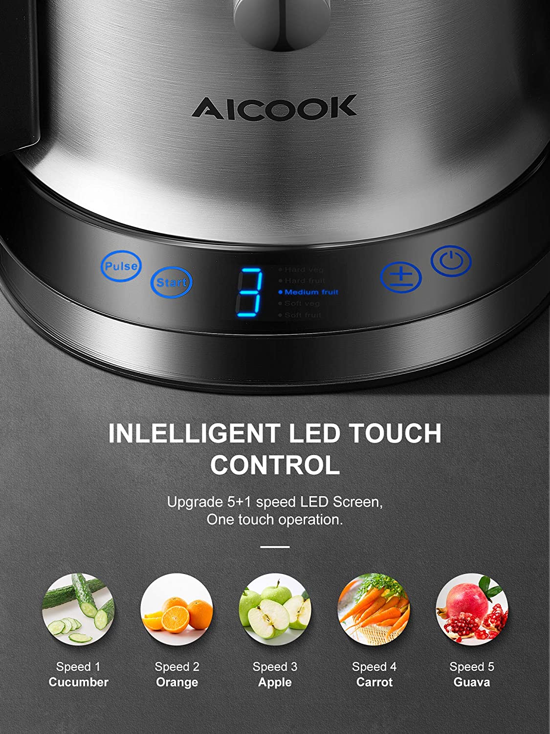 Aicook storcator fructe centrifugal 5 viteze 800W