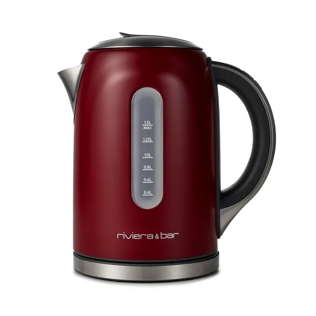 Riviera & Bar Mila BBT577 fierbator 1,5L rosu intens cu termostat