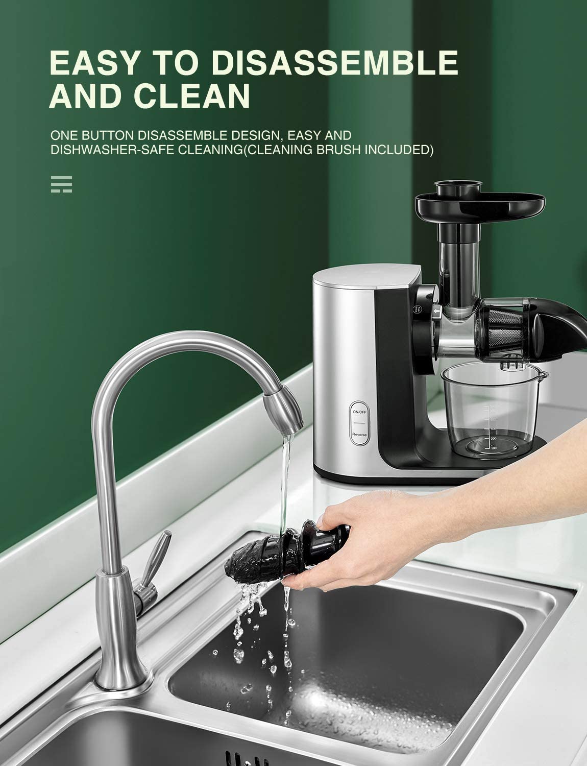 Aicook storcator presare la rece 80 RPM cu revers