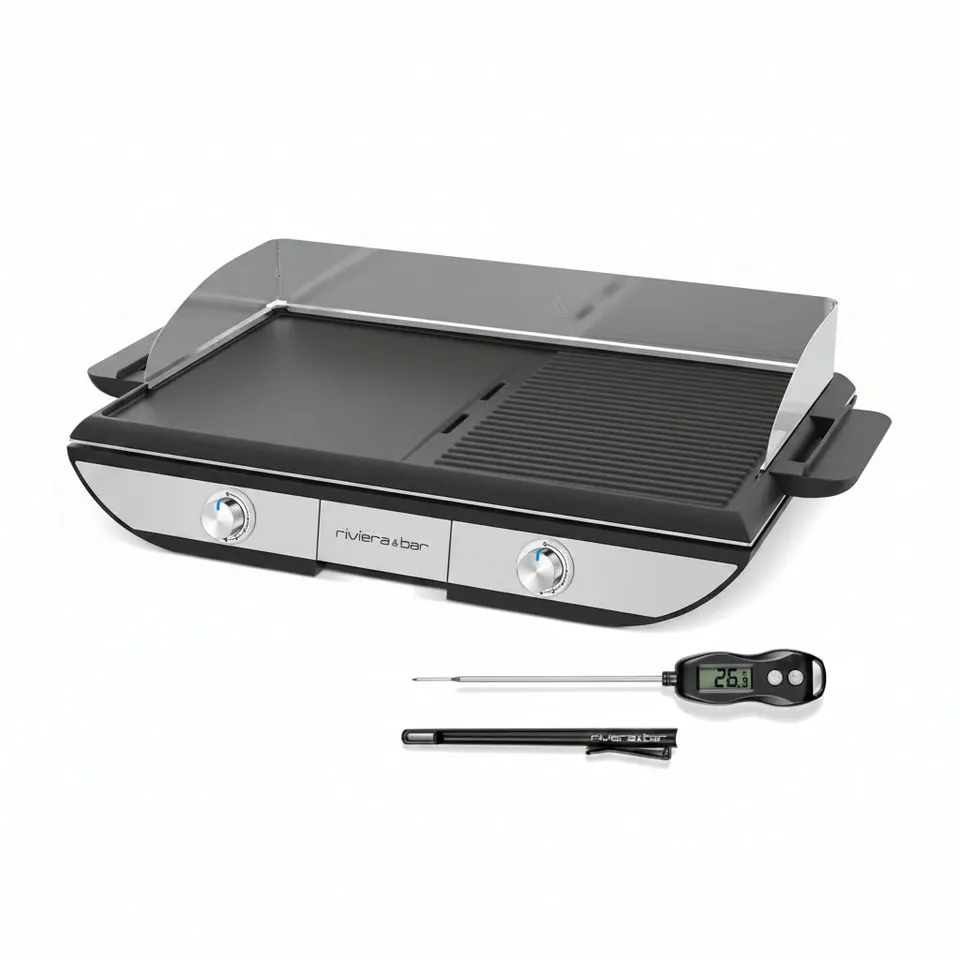 Riviera & Bar Plancha-Gril Precision gratar electric 2 zone 8-10 persoane
