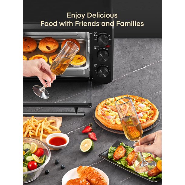 Aicook cuptor electric masa 6 felii 1500W inox negru pizza