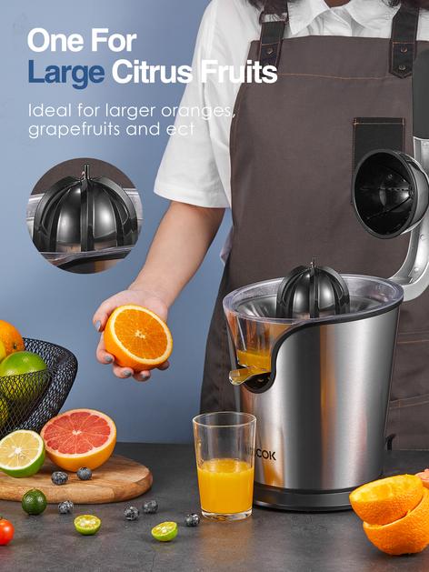 Aicok storcator citrice electric inox 160W 2 conuri