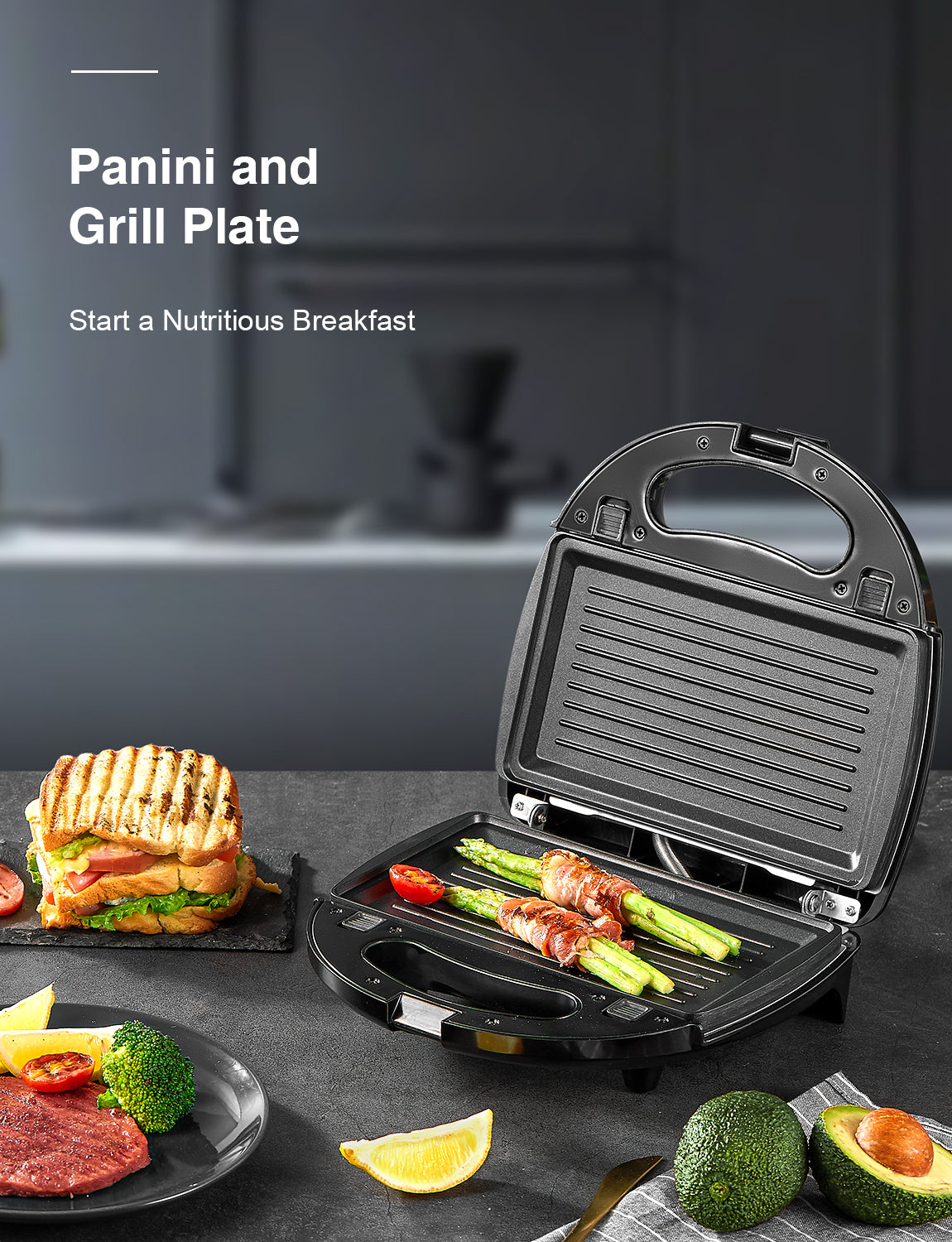 Aicok Aparat sandwich 3 in 1 vafe grill 750W