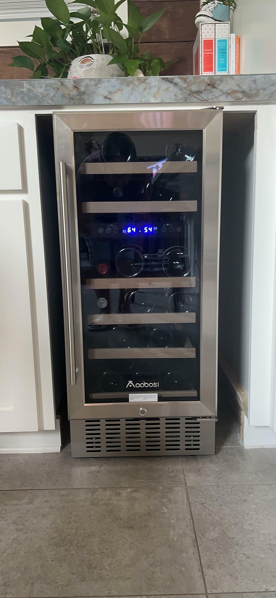 Aobosi Dual Zone răcitor vin 28 sticle WiFi 42dB