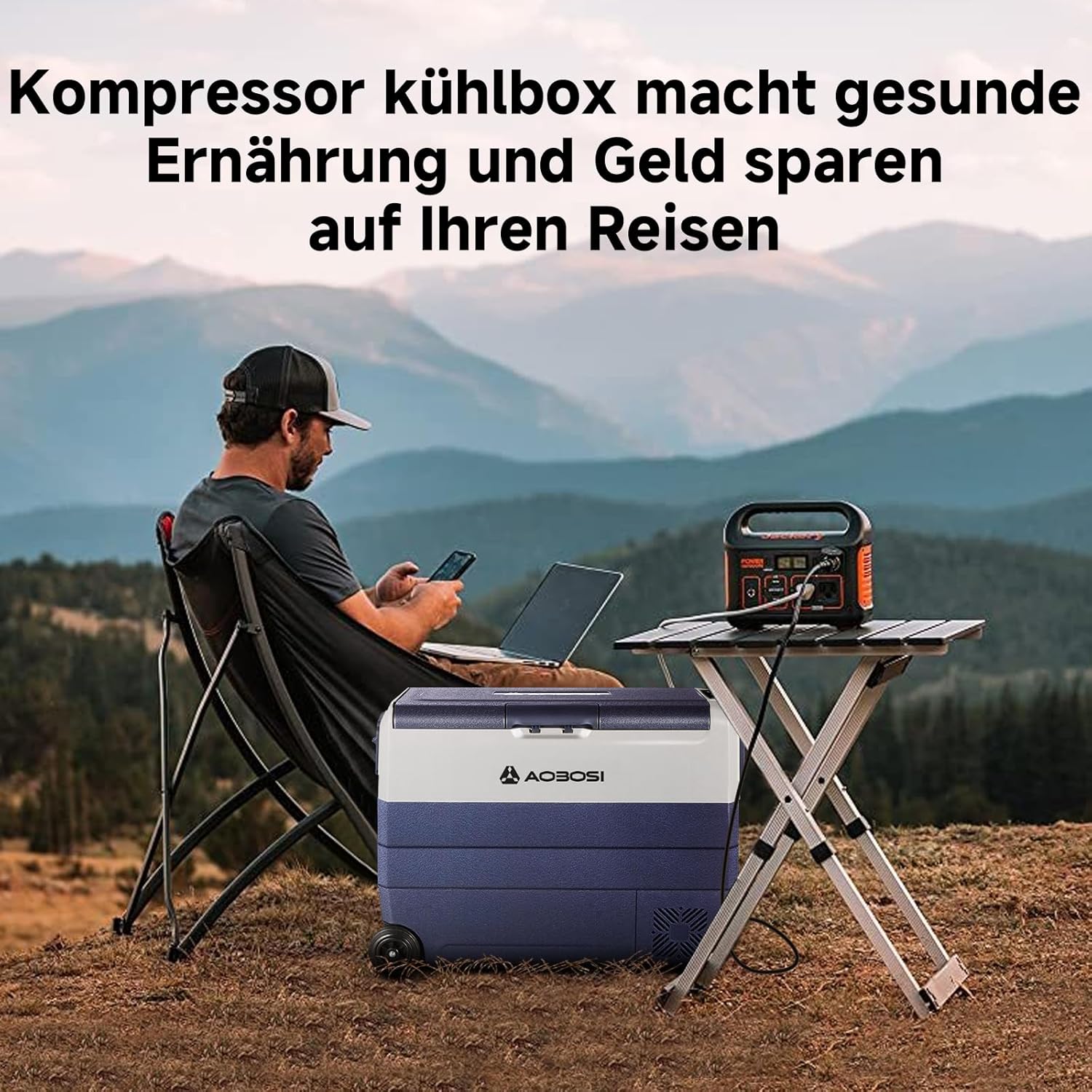 Aobosi T60 frigider auto 60L cu două zone