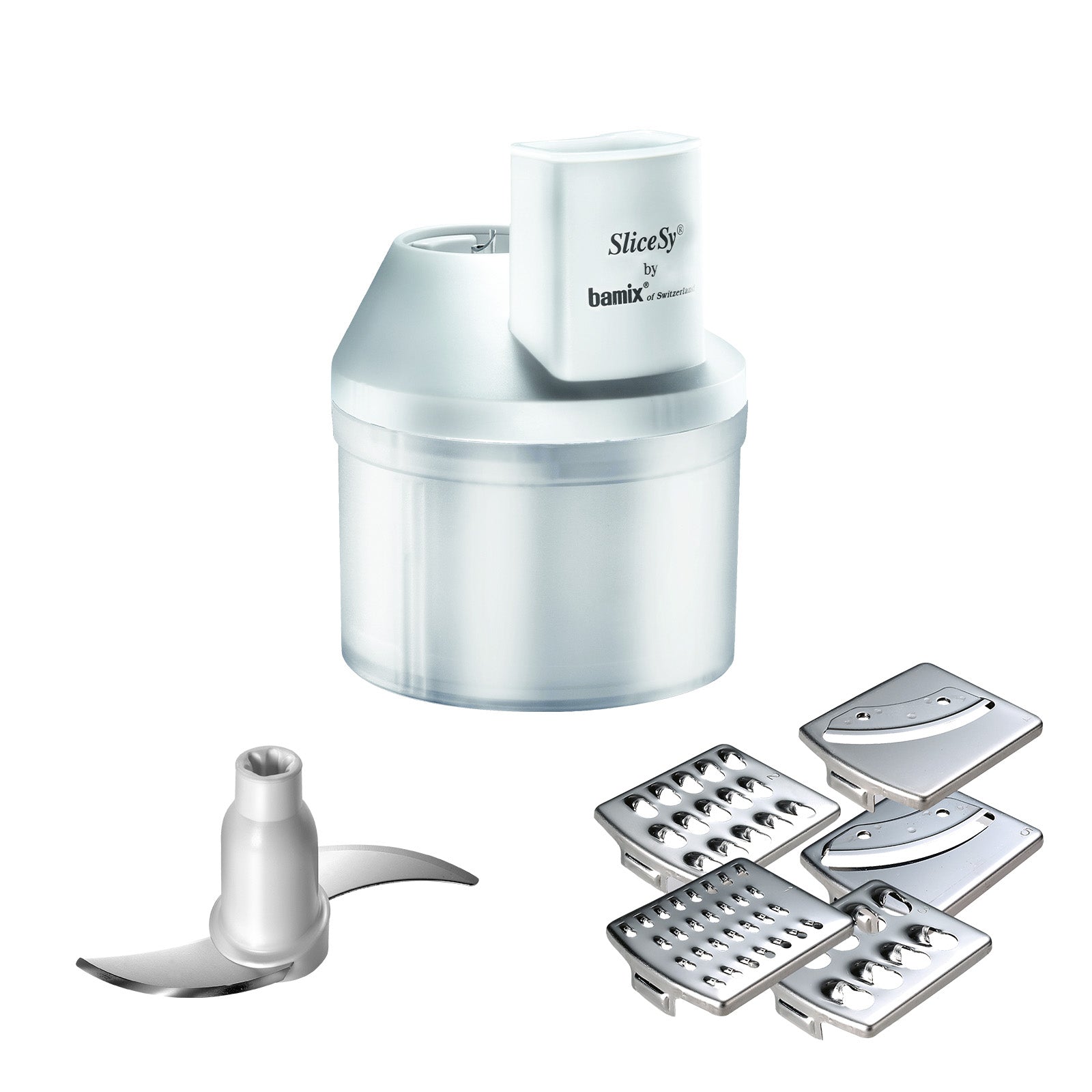 Bamix SliceSy accesoriu robot blender gri-deschis