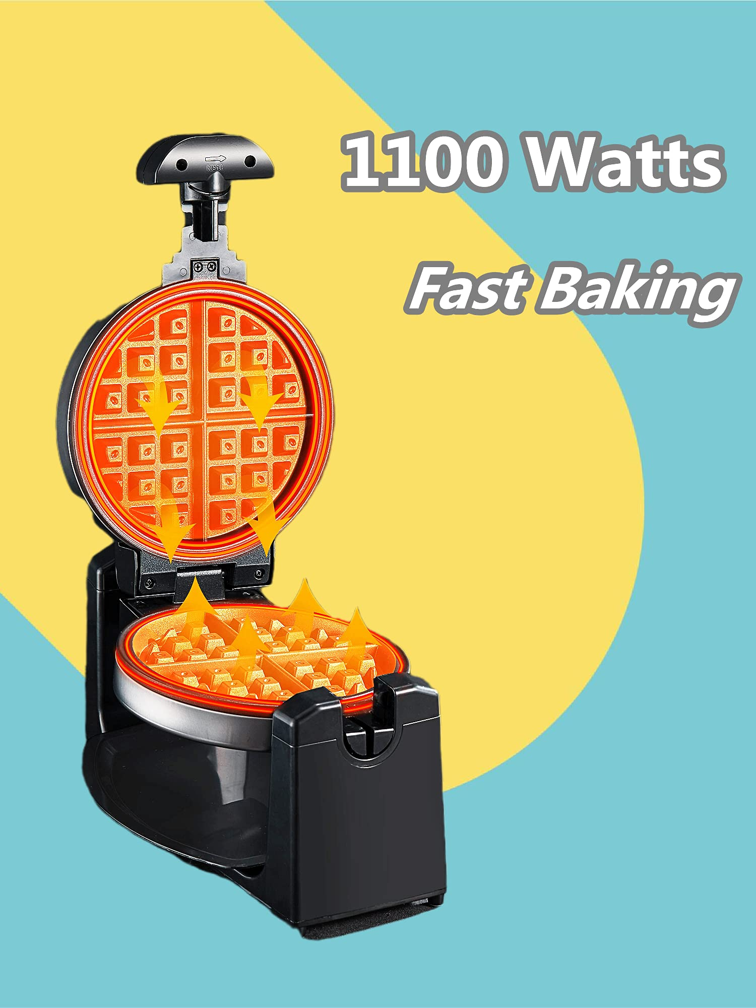 Aicook Classic aparat vafe belgiene rotativ 1100W