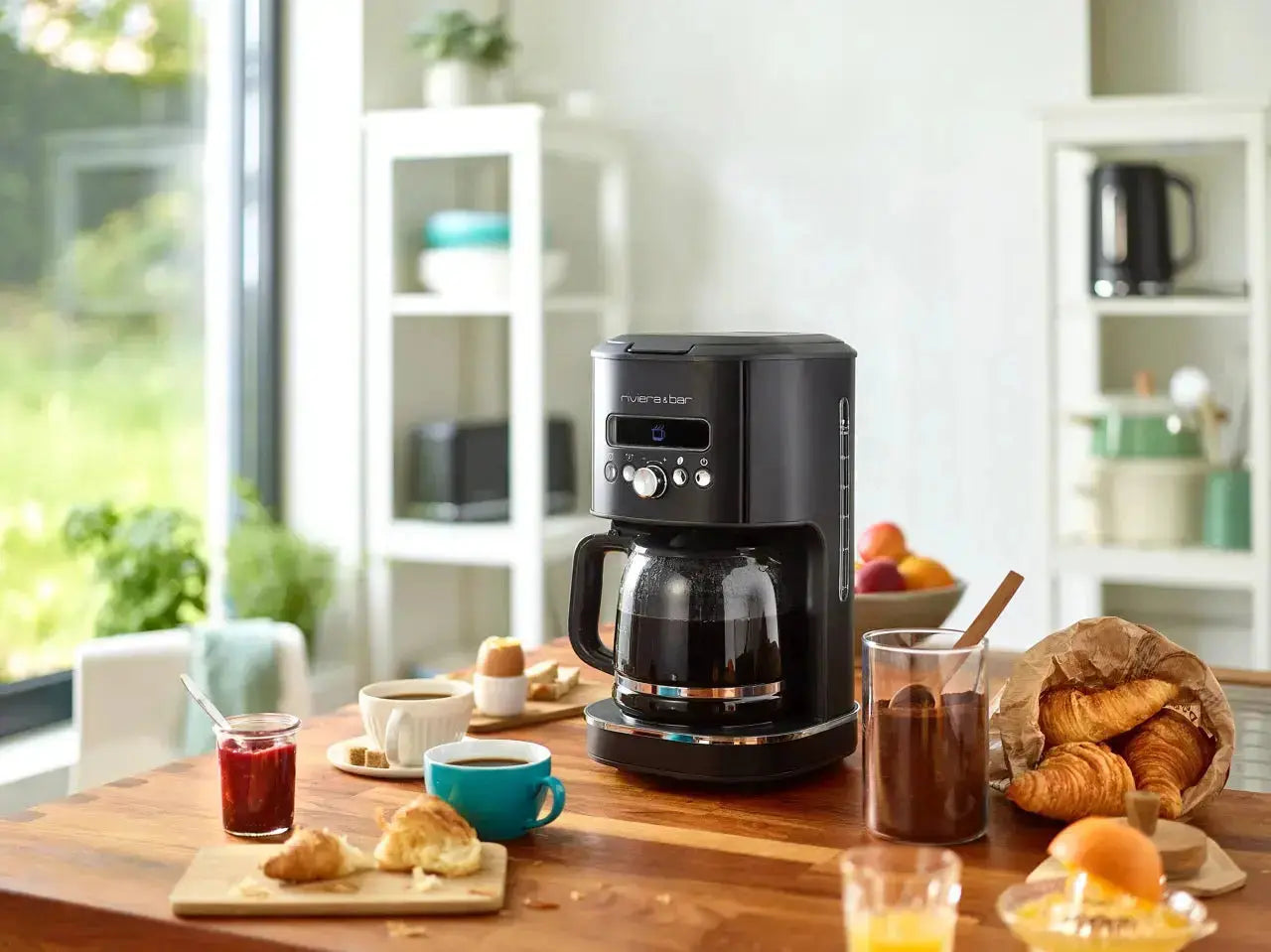 Riviera & Bar Duo set mic dejun cafetiera + toaster negru