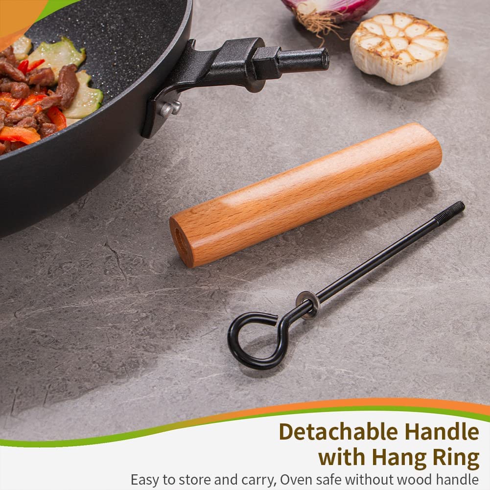 Aicook tigaie wok 30cm antiaderenta cu capac