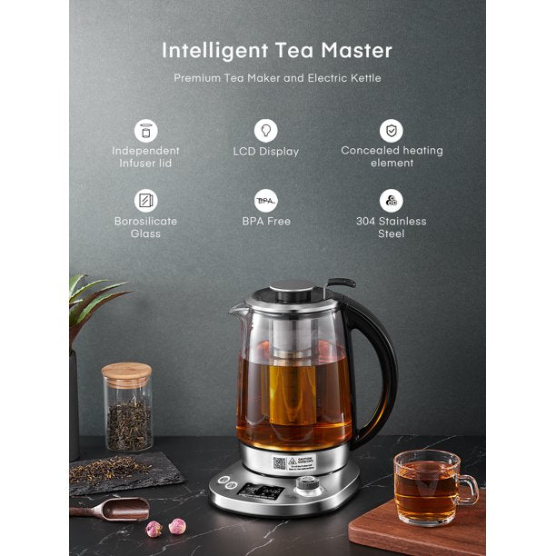 Aicook 1.7L fierbator sticla temperatura reglabila infuzor