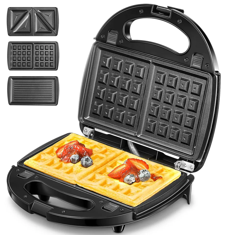 Aicok Aparat sandwich 3 in 1 vafe grill 750W