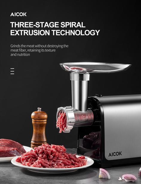 Aicok 2430RB masina tocat carne electrica 3in1