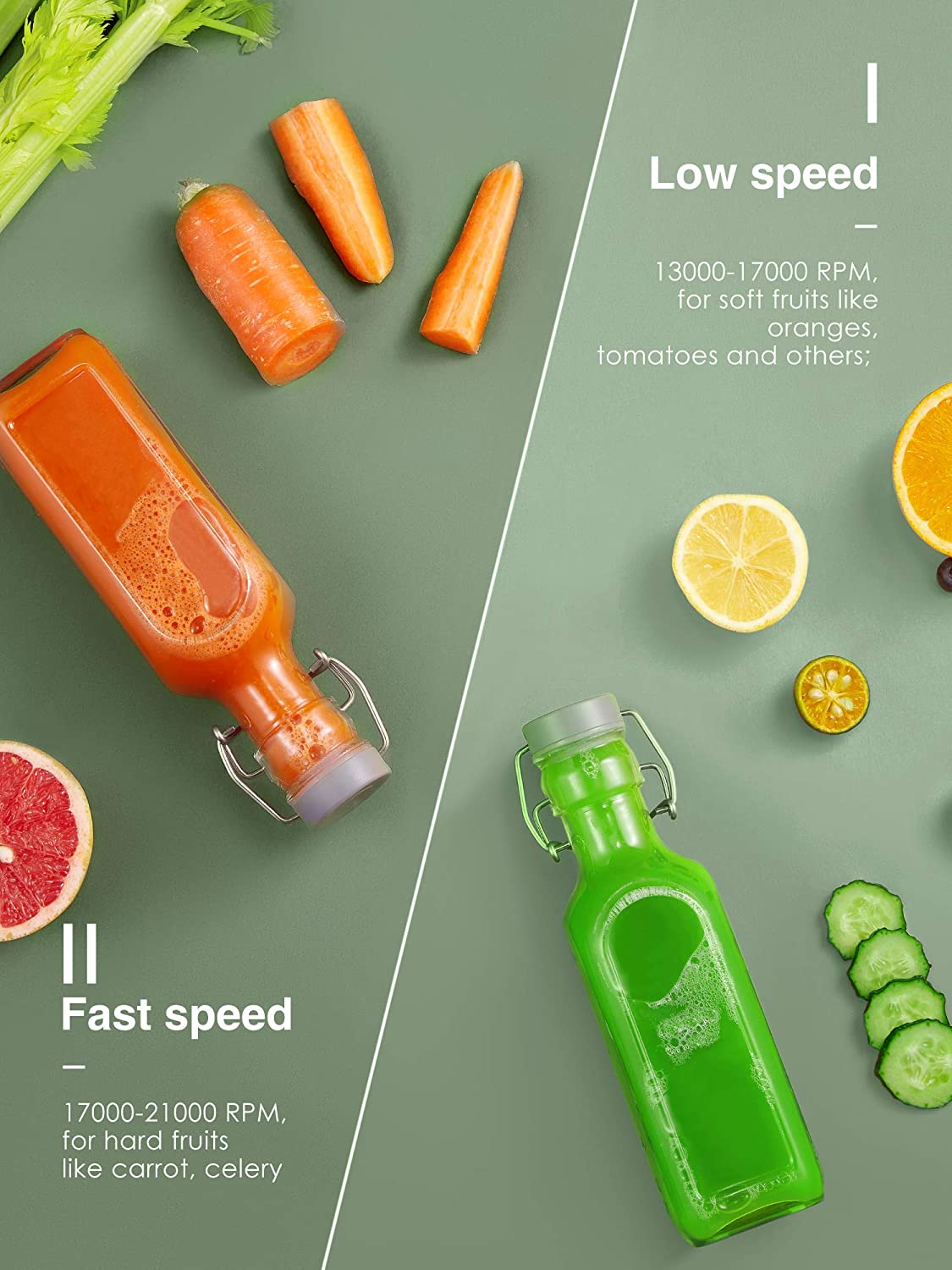 Aicook Juicer storcator centrifugal 2 viteze anti-picurare